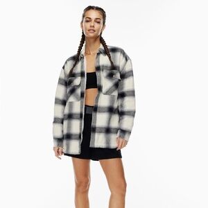 Aritzia Black and White Plaid Jacket